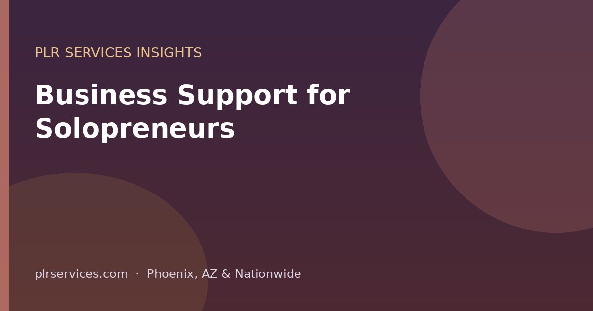 Business Support Services for Solopreneurs: What to Delegate First — PLR Services blog